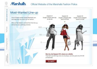 Marshalls Fashion Police Website